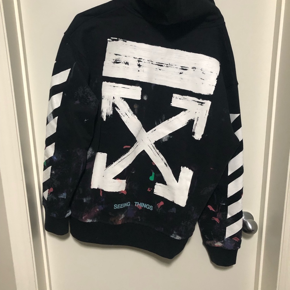 Off-White galaxy brush , zip up hoodie